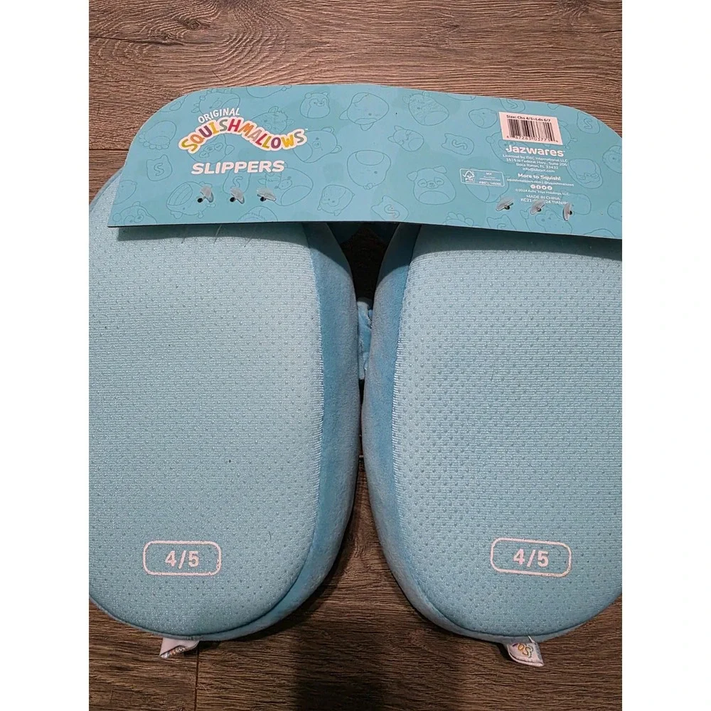 Squishmallow  Slippers Tatiana The Dragon Squishy Size 4/5 Kids